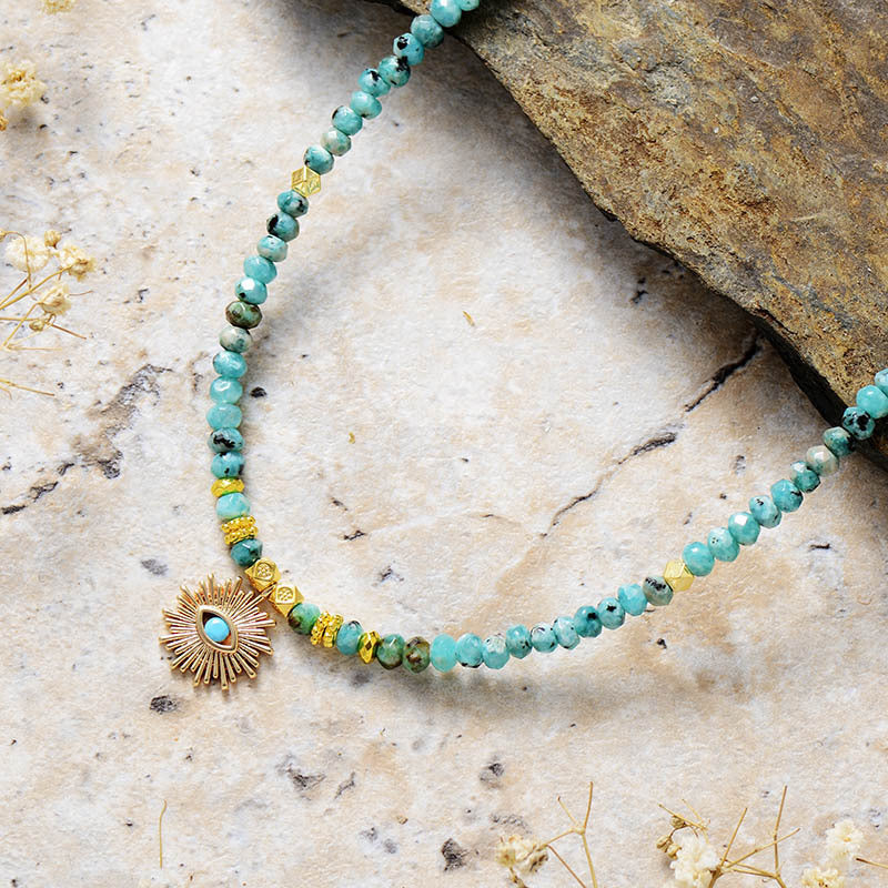 Affordable Luxury Fashion Simple Natural Stone Pendant Necklace Jewelry