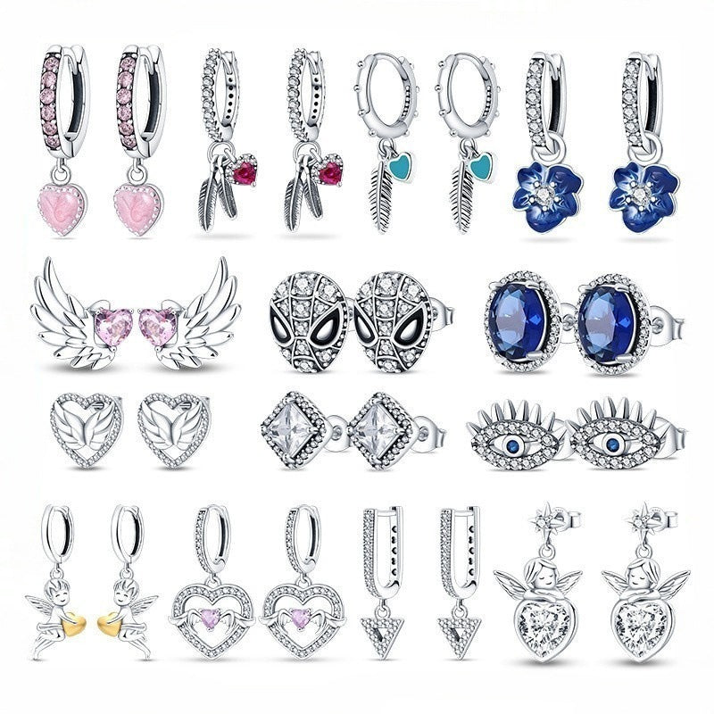Fashion Special-interest High-grade Love Butterfly Star And Moon Earrings