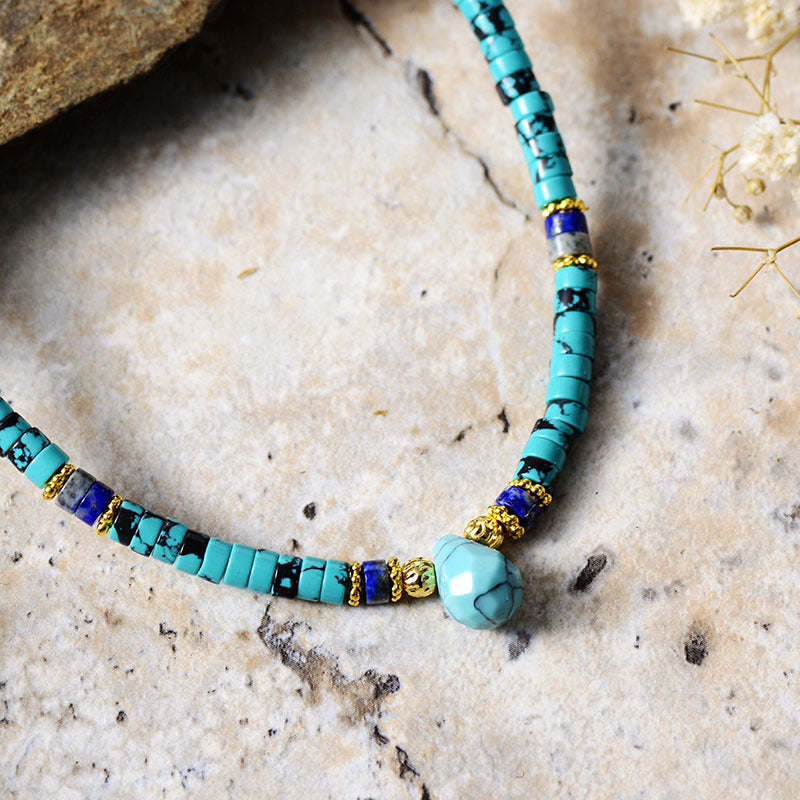 Affordable Luxury Fashion Simple Natural Stone Pendant Necklace Jewelry